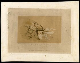 Adam Mickiewicz. Litografia. Dział rękopisów Biblioteki Uniwersytetu Wileńskiego 