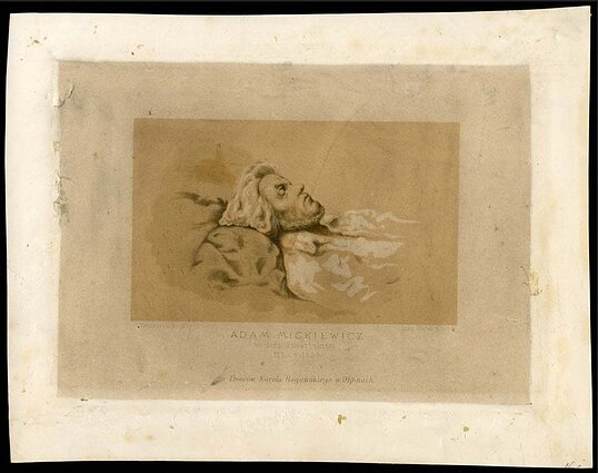 Adam Mickiewicz. Litografia. Dział rękopisów Biblioteki Uniwersytetu Wileńskiego 