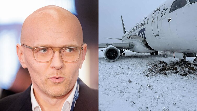 Lietuvos oro uostų vadovas: kol kas anksti daryti išvadas, kodėl nuslydo lėktuvas