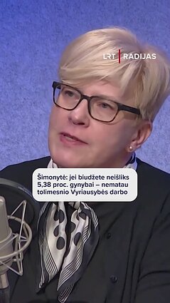 Šimonytė: neskirti 5,38% gynybai reikštų kompromituoti pagrindinį tikslą – Lietuvos saugumą