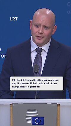 ES pirmininkaujančios Danijos ministras: laisva žiniasklaida turėtų išlikti laisva
