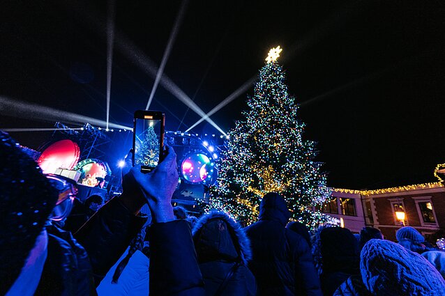 Kalėdų eglės įžiebimas Klaipėdoje