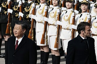 Xi Jinpingas ir Emmanuelis Macronas