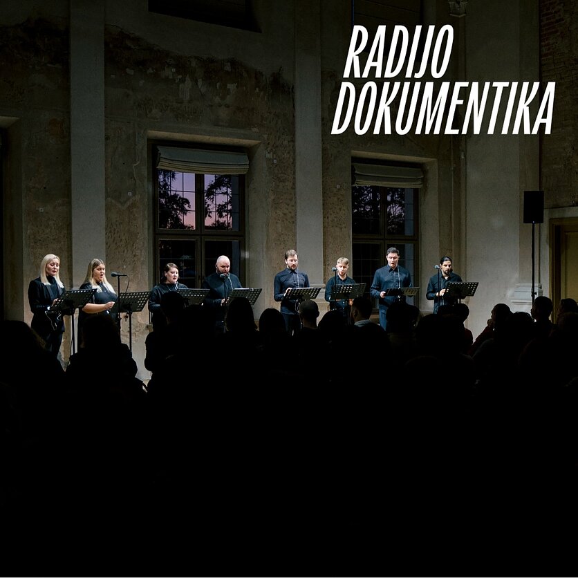 Ilmės Vyšniauskaitės nuotr., Alberto Navicko oratorijos „miške“ premjera Sapiegų rūmuose 2025 m.