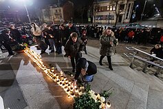 On Sunday evening, Kaunas residents gathered to honour the victims