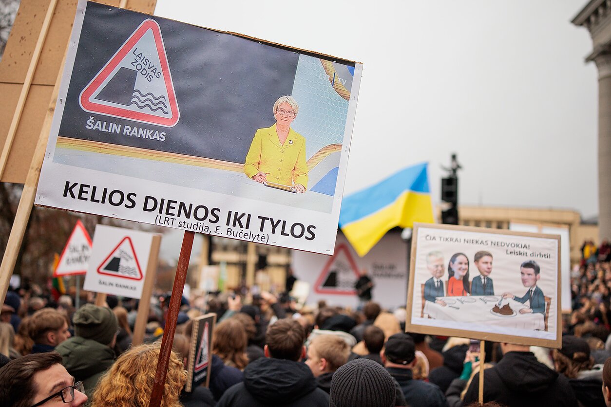 Protestas dėl žodžio laisvės Vilniuje