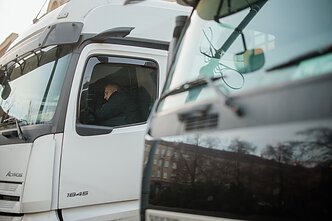 Vilkikų vairuotojų protesto akcija Vilniuje
