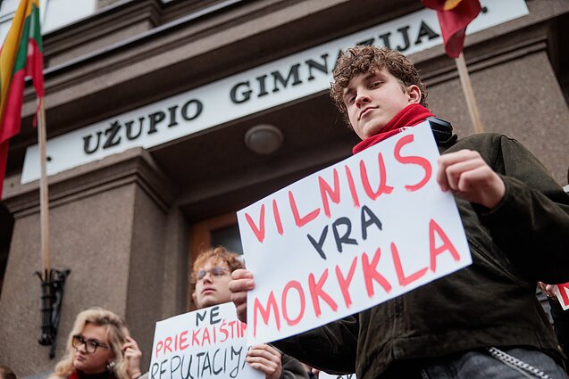 Užupio gimnazijoje vyksta pilietiškumo pamoka