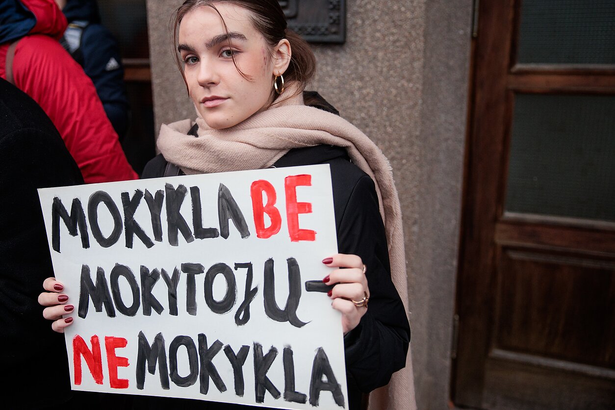 Užupio gimnazijoje vyksta pilietiškumo pamoka