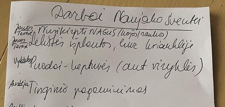 Naujametinių darbų sąrašas (tik dalis) Naujametinių darbų sąrašas (tik dalis)
