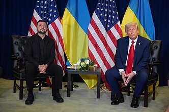 Volodymyras Zelenskis ir Donaldas Trumpas Volodymyras Zelenskis ir Donaldas Trumpas