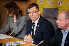 Viktorija Čmilytė-Nielsen, Laurynas Kasčiūnas, Saulius Skvernelis Viktorija Čmilytė-Nielsen, Laurynas Kasčiūnas, Saulius Skvernelis