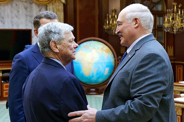 White House special envoy John Coale and Belarusian President Alexander Lukashenko