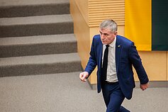 Seimo posėdis, kuriame priiminėjamos LRT įstatymo pataisos