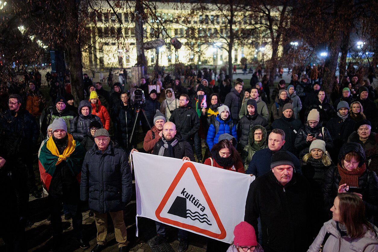 Акция протеста у Сейма