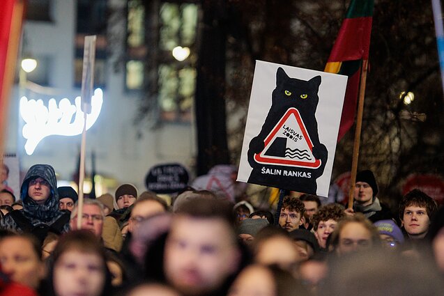 Protesto laužai prie Seimo: antroji diena