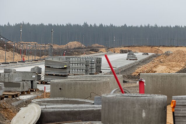 Construction work at the Rūdninkai military training area is progressing significantly faster than planned