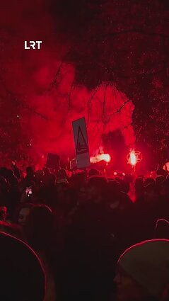 Nepriklausomybės aikštėje Vilniuje – trečiasis protesto prieš LRT politizavimą vakaras