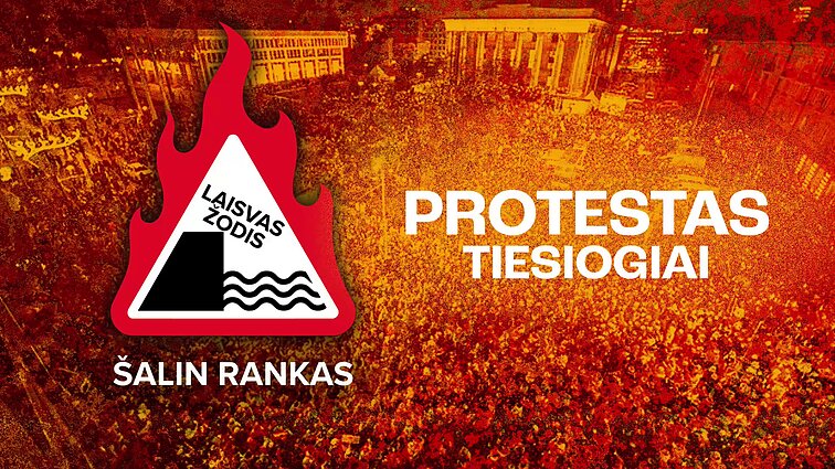 Protestas „Šalin rankas nuo laisvo žodžio“. Trečioji diena