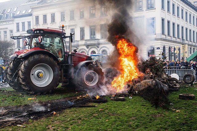 Ūkininkų protestas Briuselyje Ūkininkų protestas Briuselyje