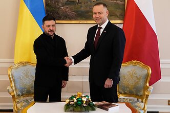 Volodymyras Zelenskis ir Karolis Nawrockis 