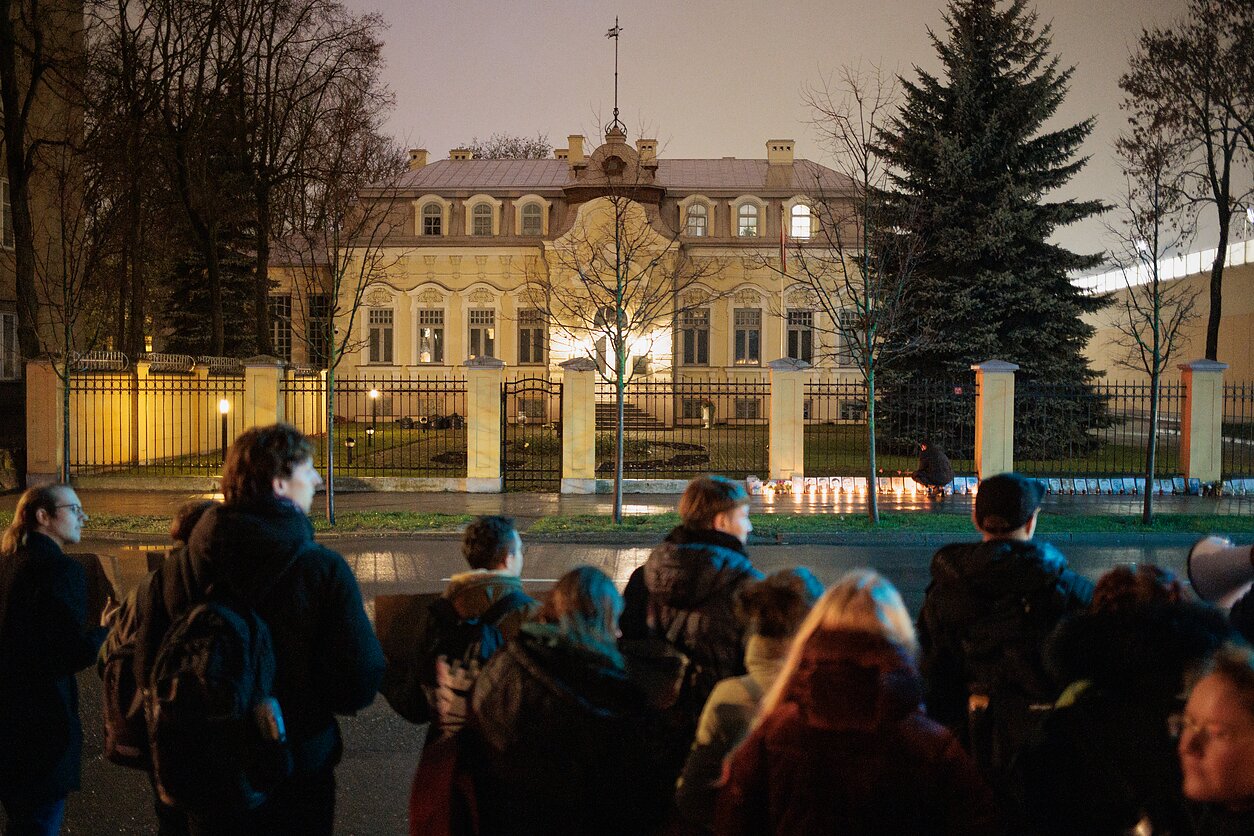 Акция протеста у посольства Беларуси
