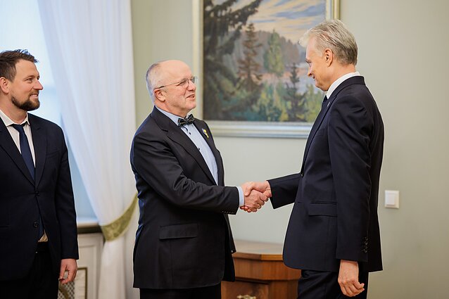 Seimas Speaker Juozas Olekas, President Gitanas Nausėda 