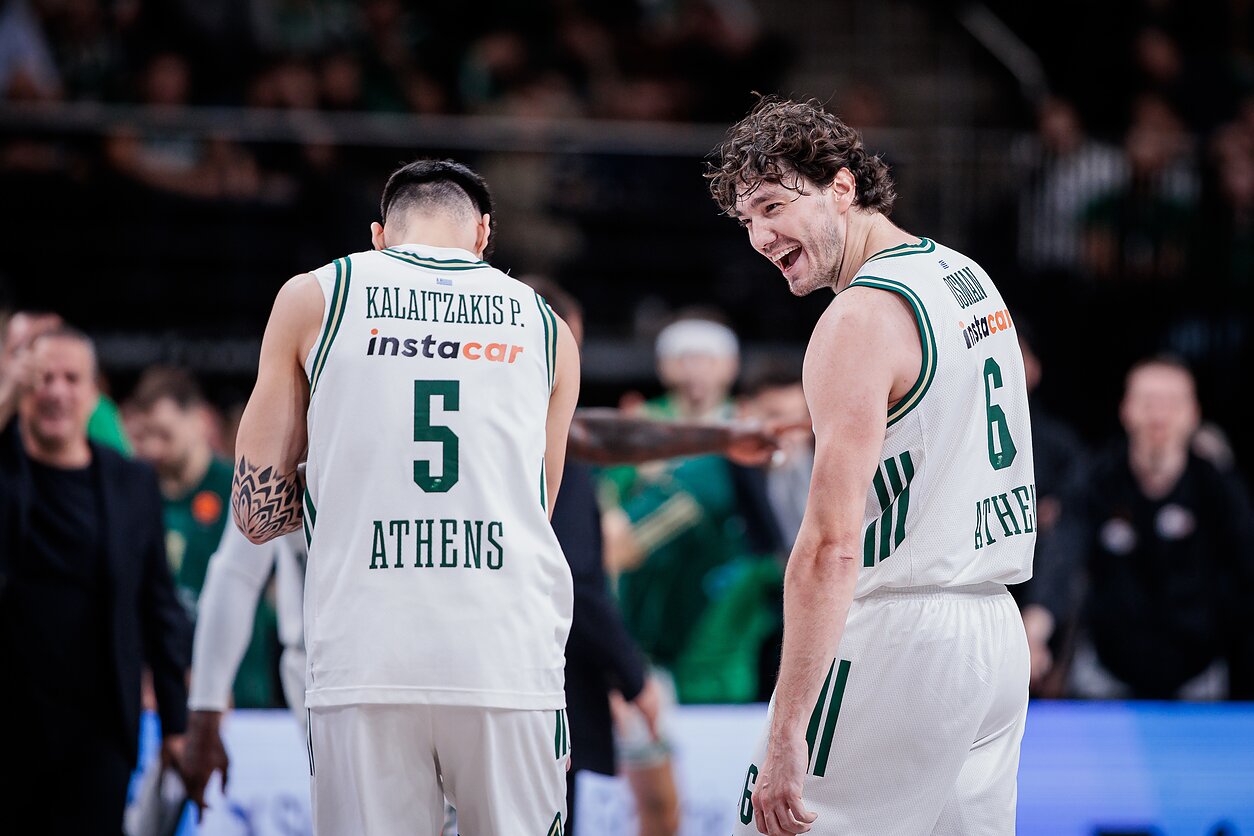 Panagiotis Kalaitzakis ir Cedi Osmanas. Eurolyga: Kauno „Žalgiris“ – Atėnų „Panathinaikos“ Panagiotis Kalaitzakis ir Cedi Osmanas. Eurolyga: Kauno „Žalgiris“ – Atėnų „Panathinaikos“