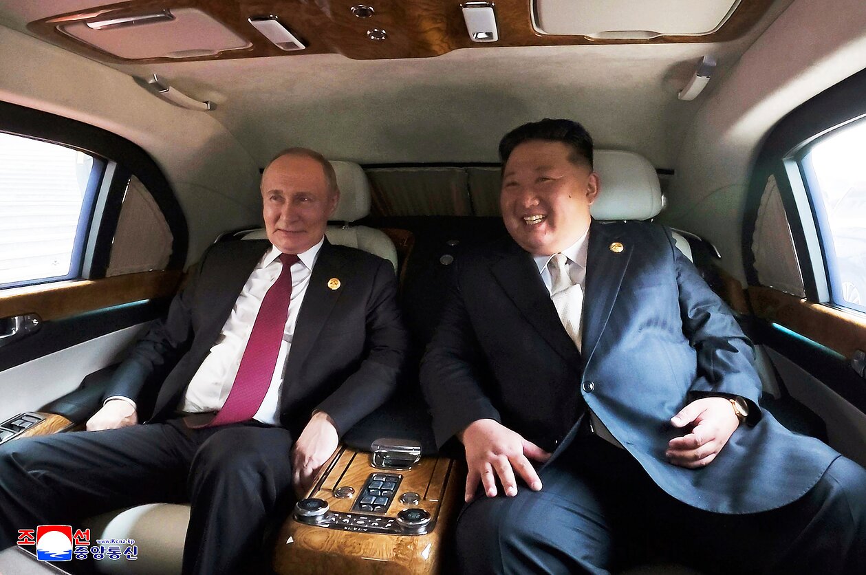 Vladimiras Putinas ir Kim Jong Unas