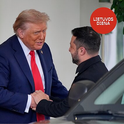 Volodymyras Zelenskis susitinka su Donaldu Trumpu