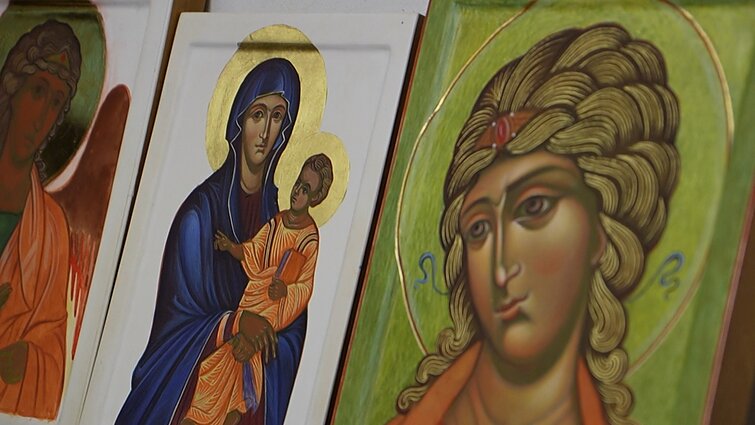 Pasakojimas apie bizantinio stiliaus ikonų tapybos studiją