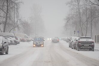 Sniegas ir pūga Vilniuje
