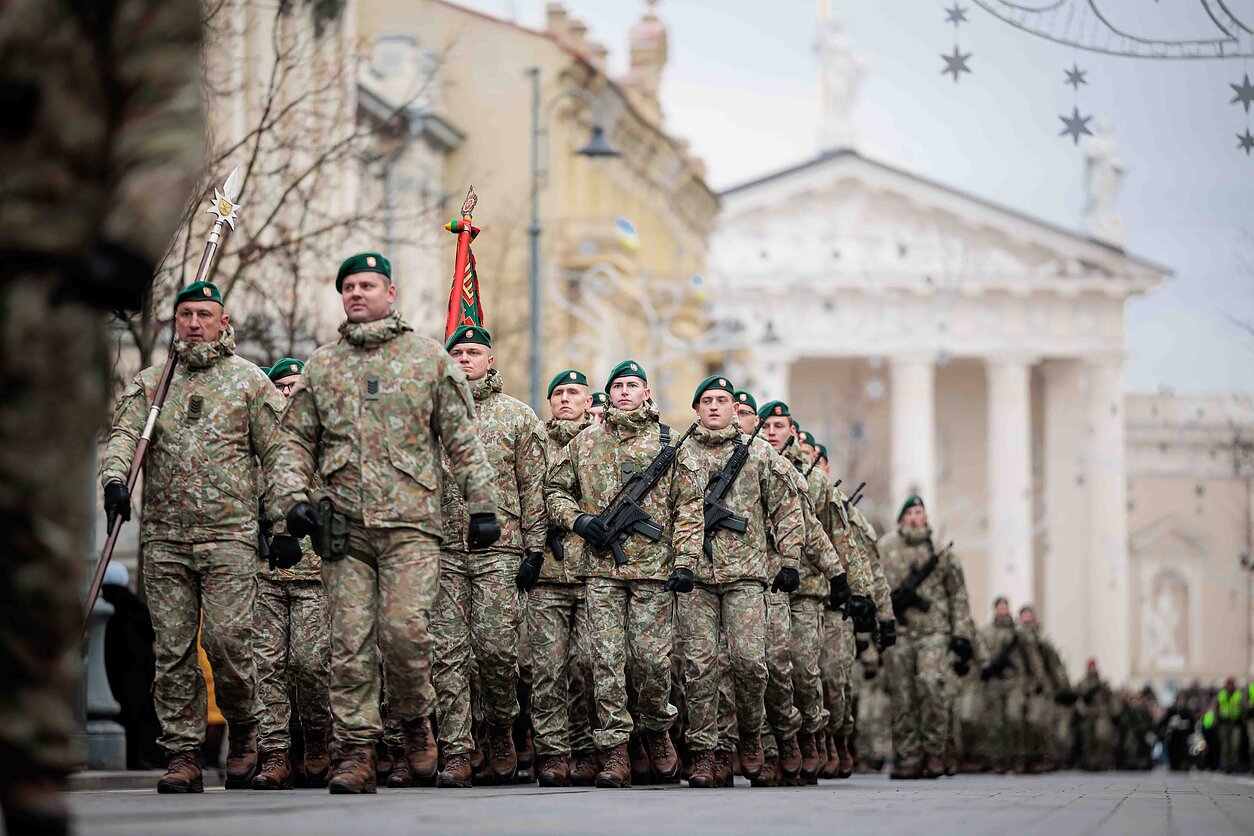 Lietuvos kariuomenės dienos minėjimas Vilniaus katedros aikštėje