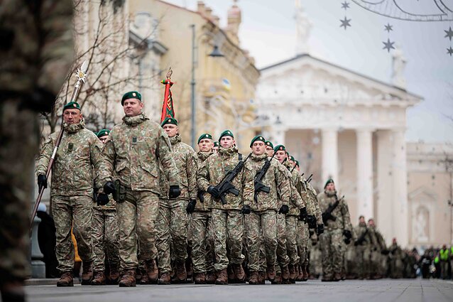 Lietuvos kariuomenės dienos minėjimas Vilniaus katedros aikštėje