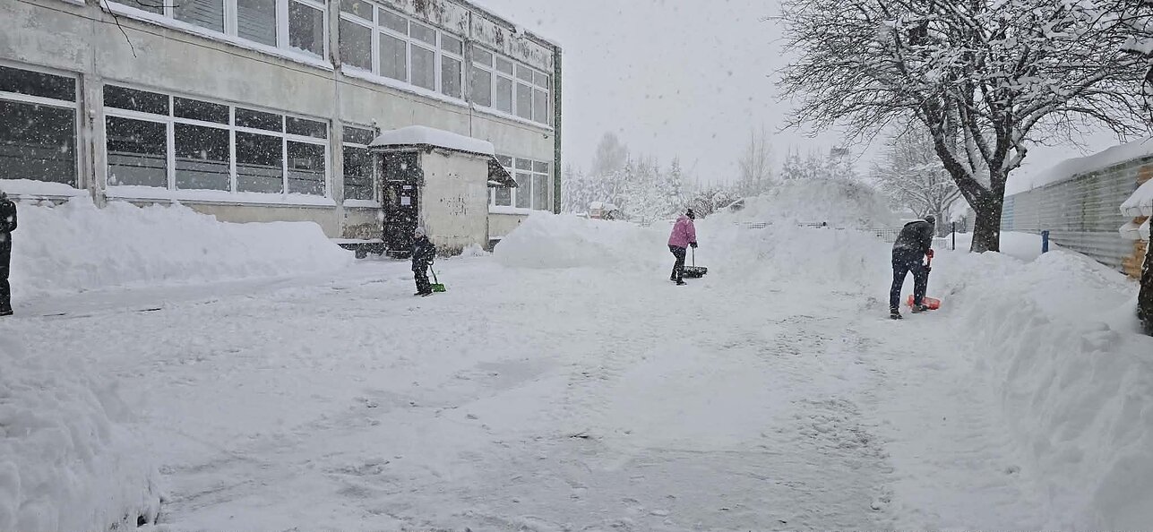 Itin gausiai prisnigta Plungėje