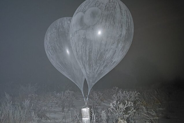 Weather balloons with contraband cigarettes