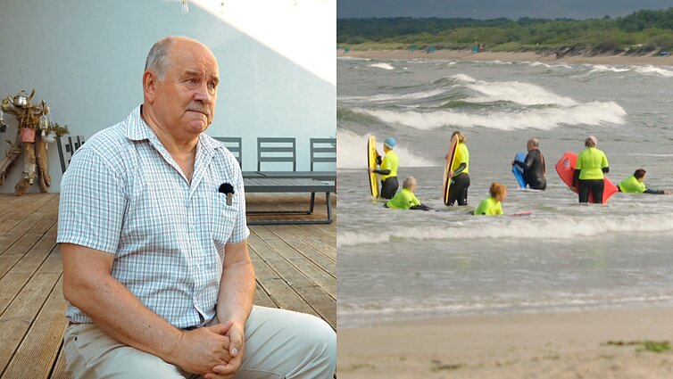Išėjęs į pensiją 70-metis Jonas užsiima banglenčių sportu: „Amžius čia ne prie ko“
