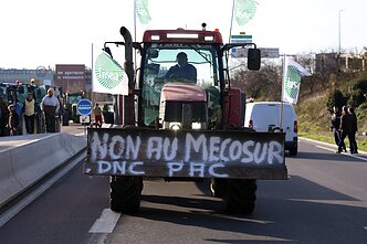 Framers in France protest against the deal.