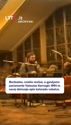 Gynėjams parlamente Vytautas Kernagis 1991 m. sausį dainavo apie kolorado vabalus