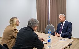 Gitanas Nausėda Kapčiamiestyje Gitanas Nausėda Kapčiamiestyje
