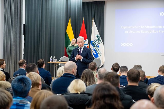 Gitanas Nausėda Kapčiamiestyje Gitanas Nausėda Kapčiamiestyje