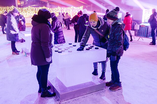 2025 m. vykusio Jelgavos ledo skulptūrų festivalio akimirkos