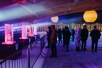 2025 m. vykusio Jelgavos ledo skulptūrų festivalio akimirkos