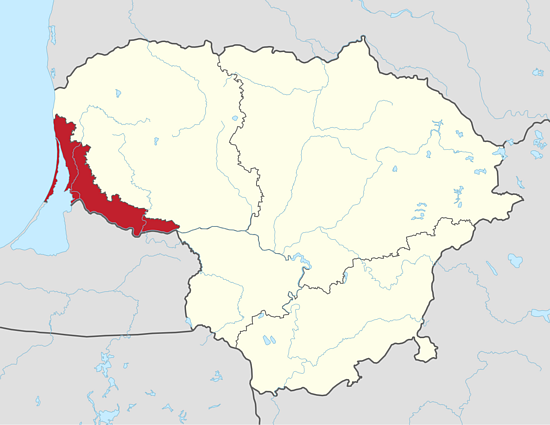 Part of Lithuania Minor, the Klaipėda Region, within modern Lithuania