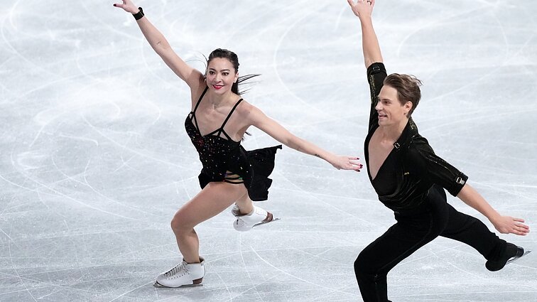 Europos dailiojo čiuožimo čempionatas. Šokiai ant ledo. Ritminis šokis