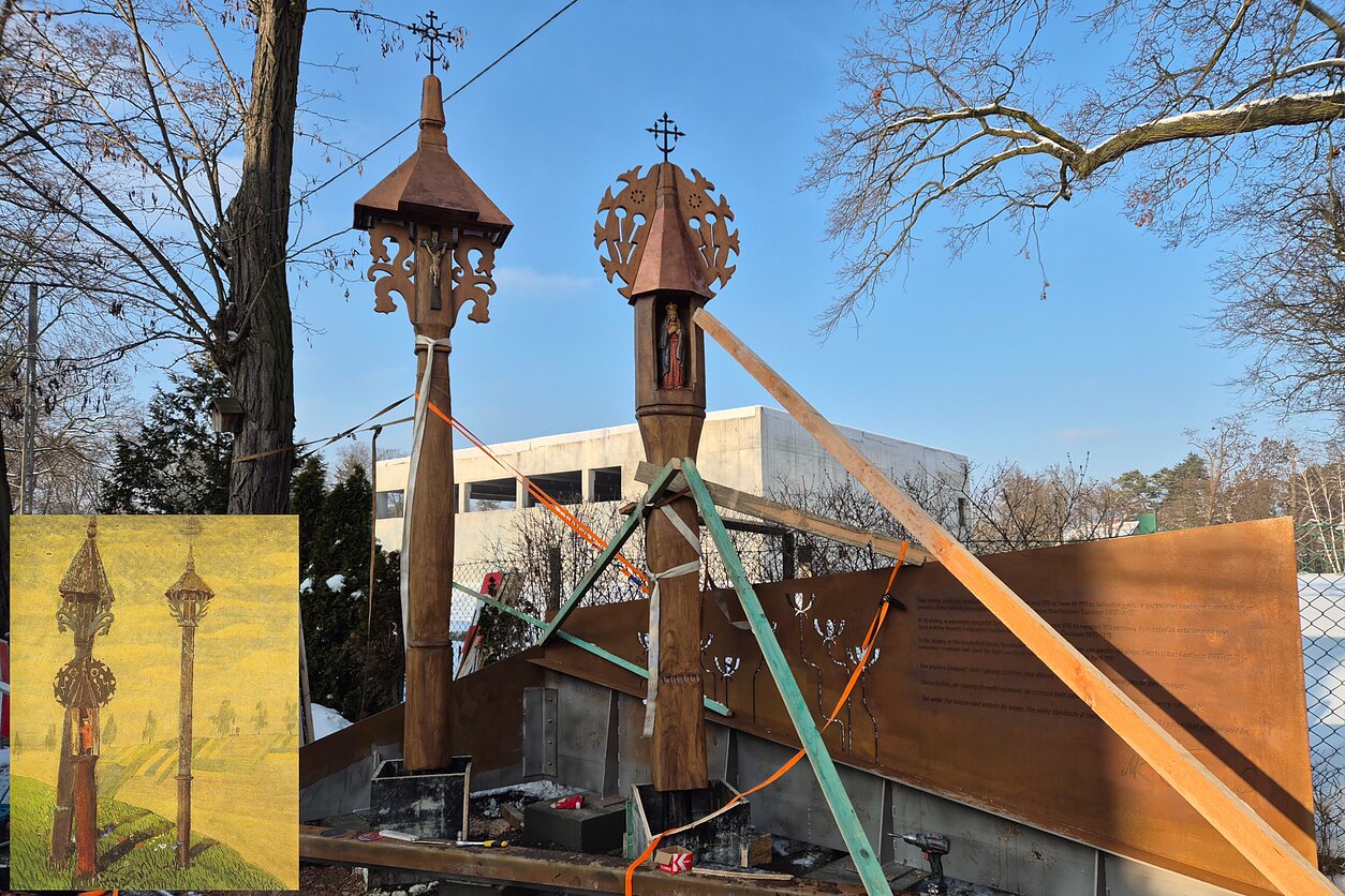Lithuania has installed two memorial wayside crosses near Warsaw to honour painter and composer Mikalojus Konstantinas Čiurlionis