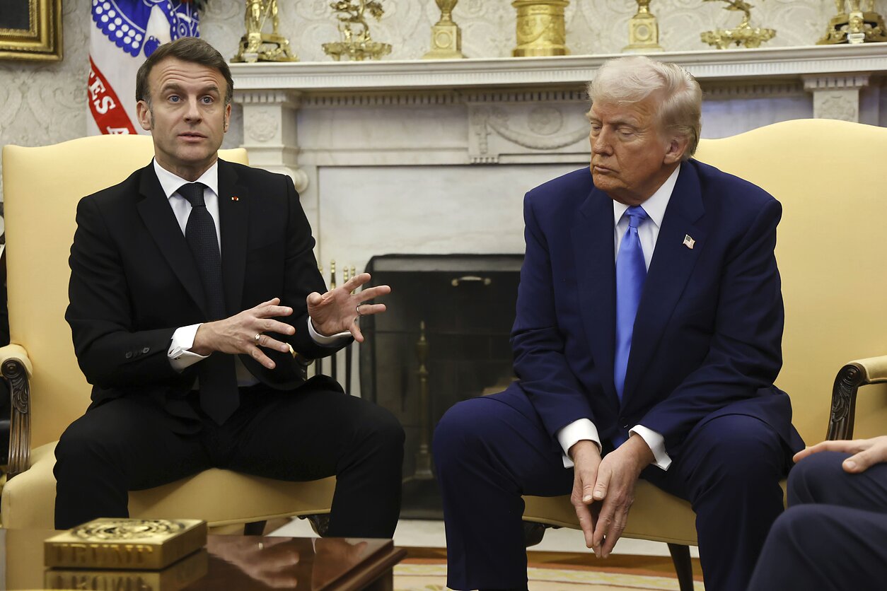 Emmanuelis Macronas ir Donaldas Trumpas Emmanuelis Macronas ir Donaldas Trumpas