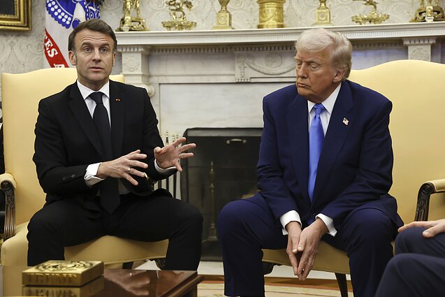 Emmanuelis Macronas ir Donaldas Trumpas Emmanuelis Macronas ir Donaldas Trumpas