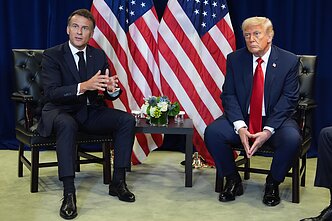 Emmanuelis Macronas ir Donaldas Trumpas Emmanuelis Macronas ir Donaldas Trumpas
