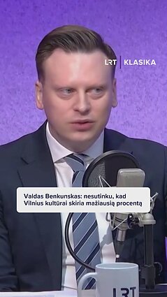 Valdas Benkunskas: nesutinku, kad Vilnius kultūrai skiria mažiausią procentą